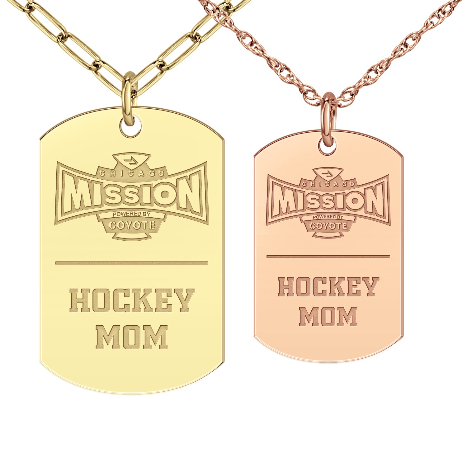 Chicago Mission Hockey Mom Tag