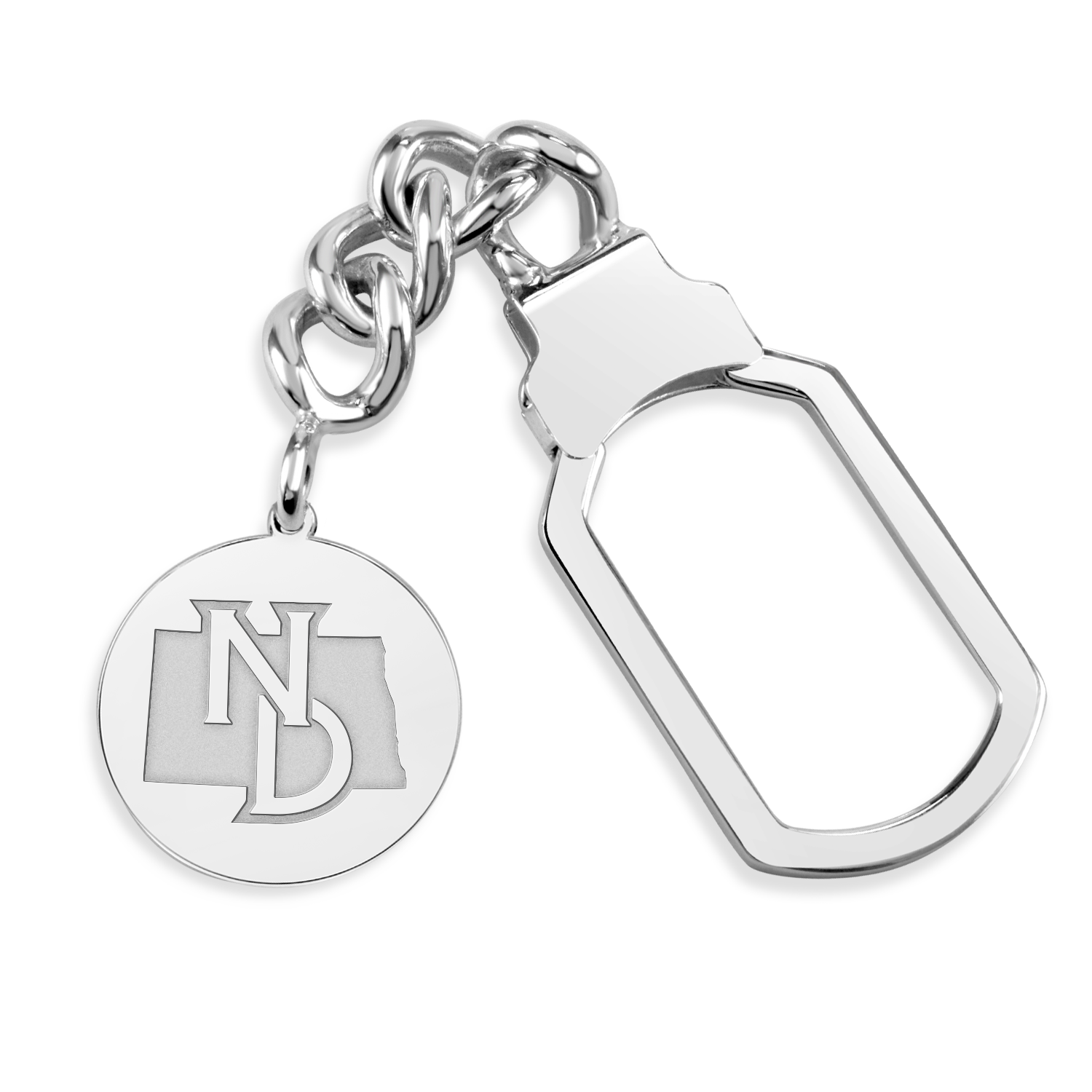 North Dakota Disc Tension Key Chain