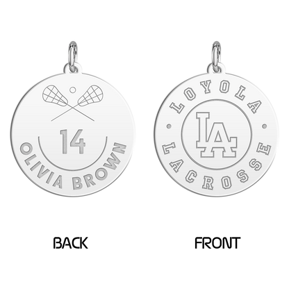Loyola Academy Lacrosse Disc Tension Key Chain