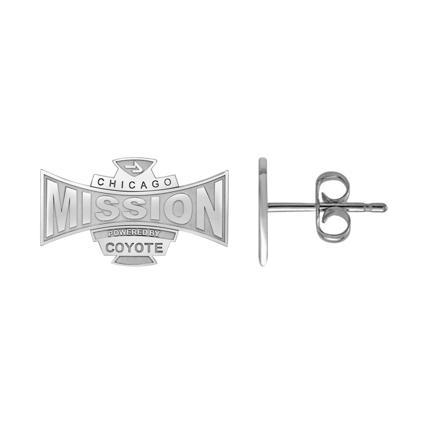 Chicago Mission Logo Earrings