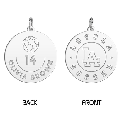 Loyola Academy Soccer Disc Key Chain