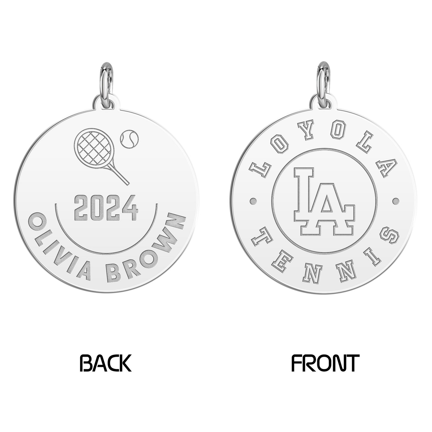 Loyola Academy Tennis Disc Key Chain