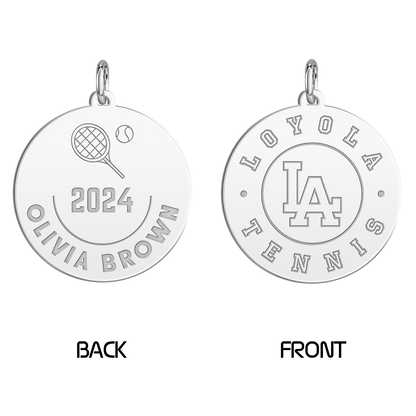 Loyola Academy Tennis Disc Key Chain