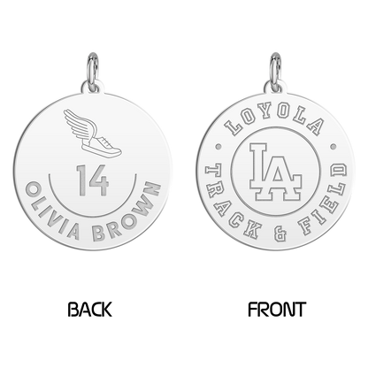 Loyola Academy Track & Field Disc Tension Key Chain